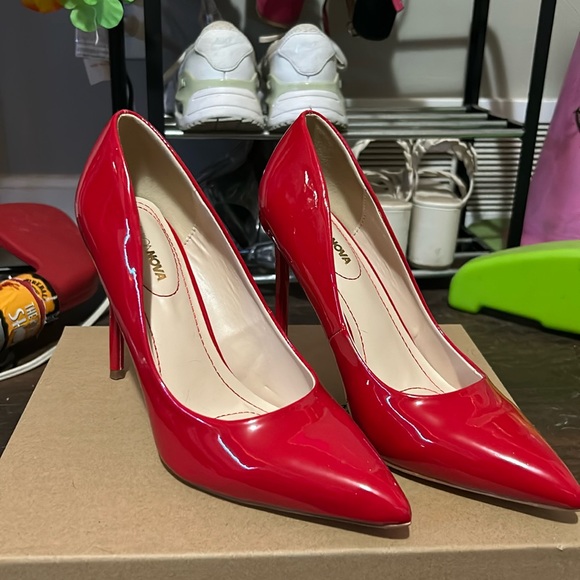 Fashion Nova Shoes - Red fashion nova heels size 8